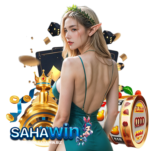 Woman with playing cards and coins